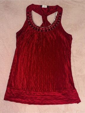 ❤️ HeartSoul Red Embellished Y2K Top ❤️